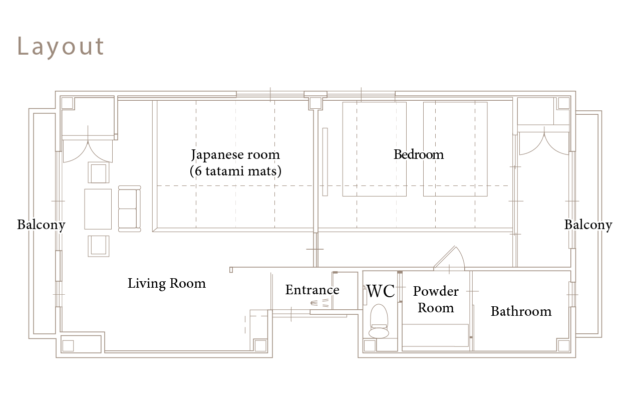Mt. Yufudake view [Japanese Suite with a jet bath] Japanese and Western style (60 sq.m)