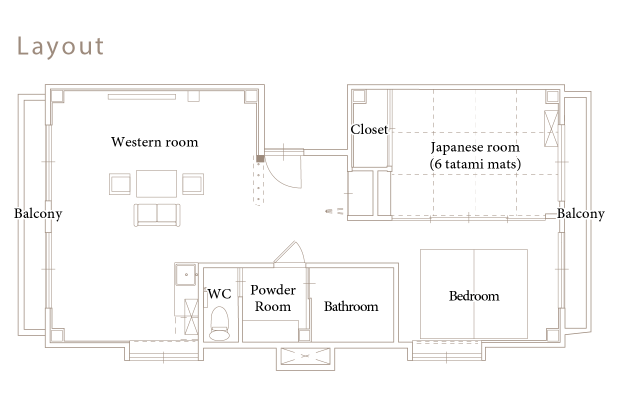 Mt. Yufudake view [Junior Suite with a jet bath] Japanese and Western style (60 sq.m)