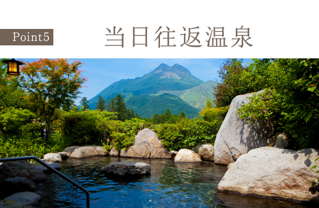 午餐、当日往返温泉