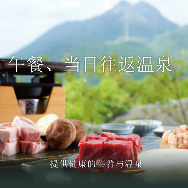 午餐、当日往返温泉