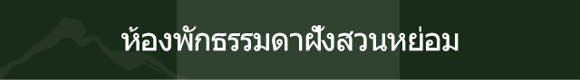 ห้องพักธรรมดาฝั่งสวนหย่อม